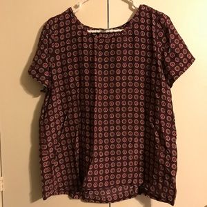 Joie Size M burgundy top with rubies